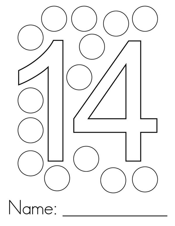 I can count to 14! Mini Book - Sheet 1