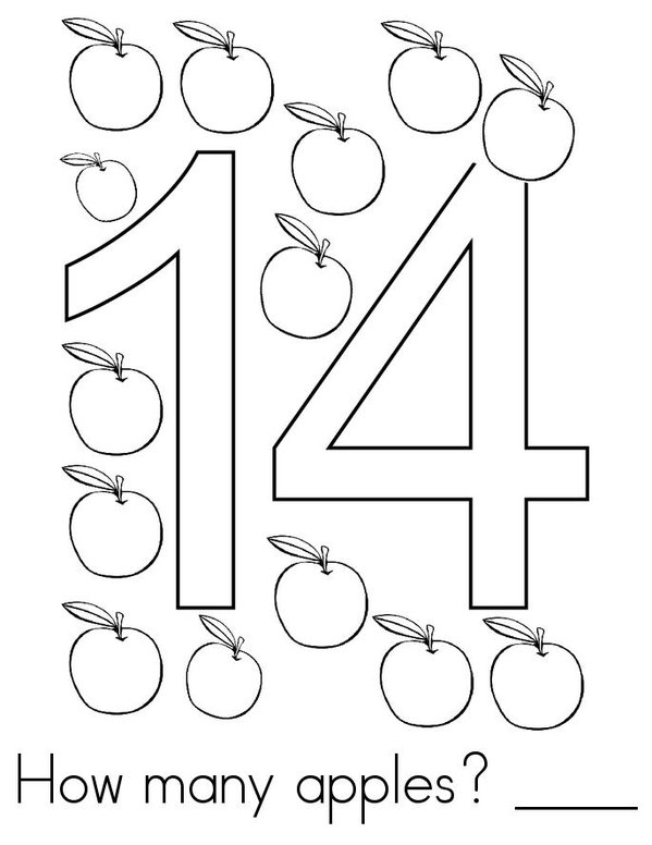 I can count to 14! Mini Book - Sheet 2