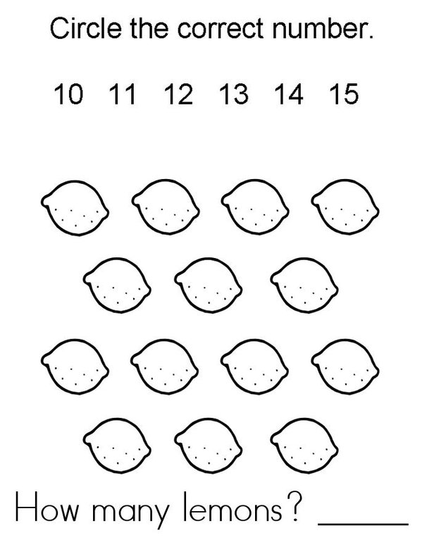 I can count to 14! Mini Book - Sheet 3