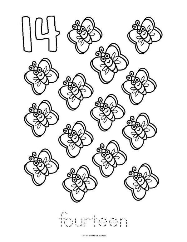 I can count to 14! Mini Book - Sheet 4