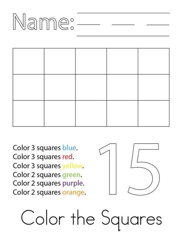 Number 15 Activity Mini Book - Sheet 1