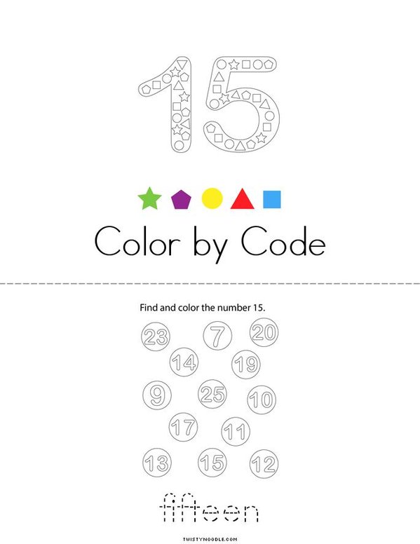 Number 15 Activity Mini Book - Sheet 2