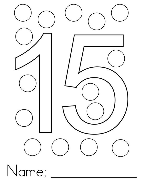 I can count to 15! Mini Book - Sheet 1