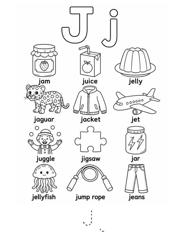 My Colorful Alphabet Mini Book - Sheet 10