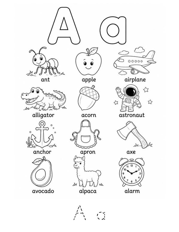 My Colorful Alphabet Mini Book - Sheet 1