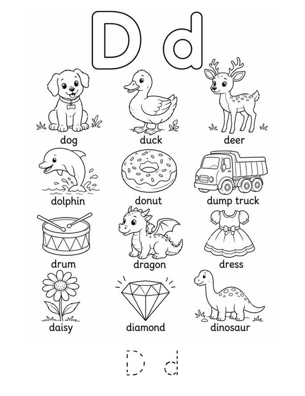 My Colorful Alphabet Mini Book - Sheet 4