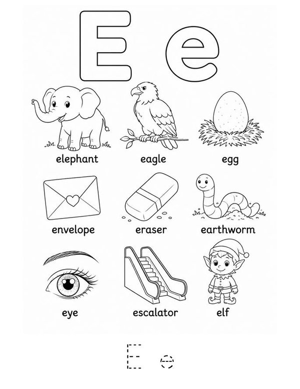 My Colorful Alphabet Mini Book - Sheet 5