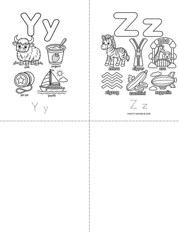 My Colorful Alphabet Mini Book - Sheet 7