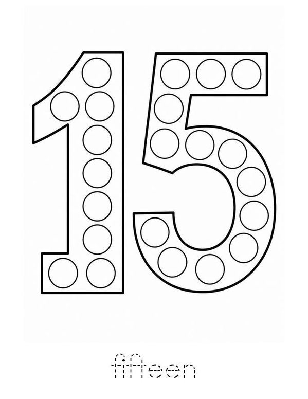 Fifteen Writing Practice Mini Book - Sheet 1