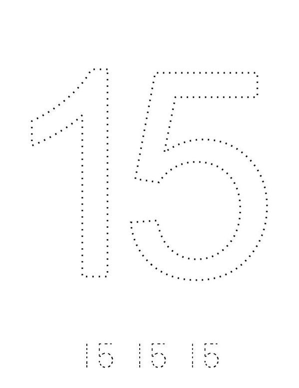 Fifteen Writing Practice Mini Book - Sheet 2