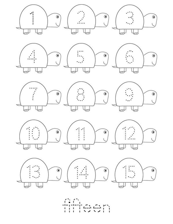 Fifteen Writing Practice Mini Book - Sheet 3