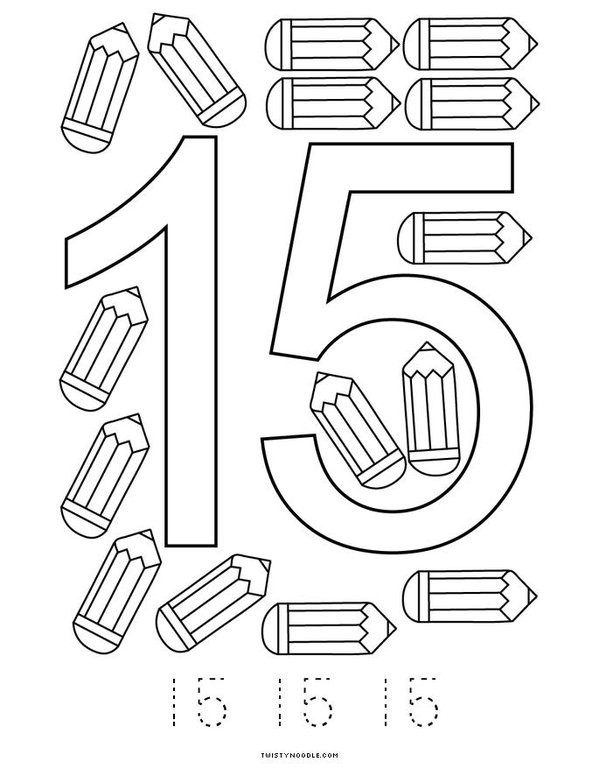 Fifteen Writing Practice Mini Book - Sheet 4