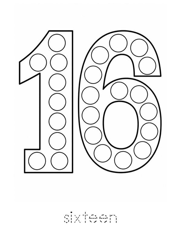 Sixteen Writing Practice Mini Book - Sheet 1