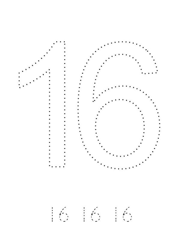 Sixteen Writing Practice Mini Book - Sheet 2