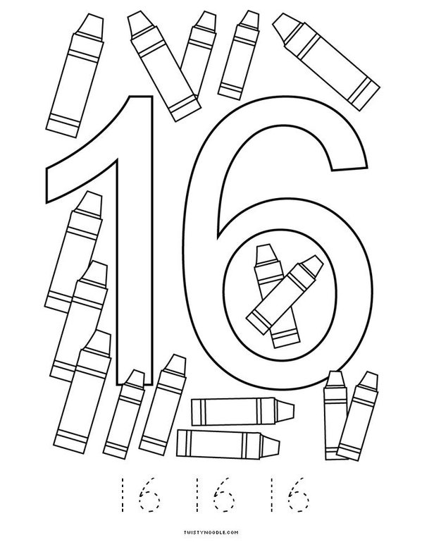 Sixteen Writing Practice Mini Book - Sheet 4