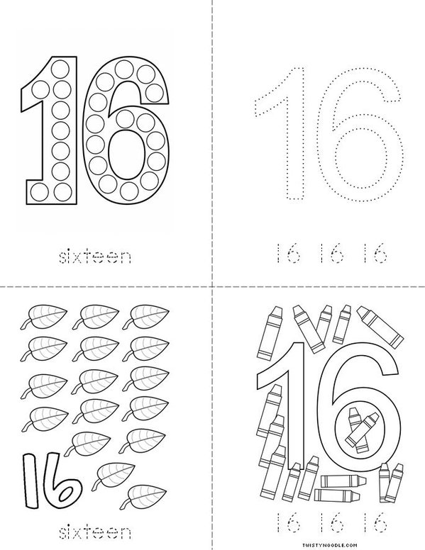 Sixteen Writing Practice Mini Book