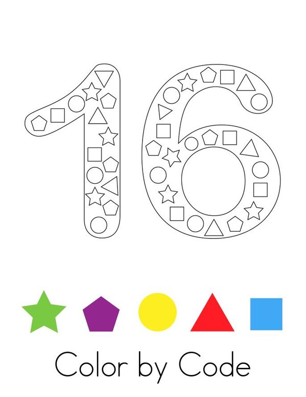 Number 16 Activity Mini Book - Sheet 3