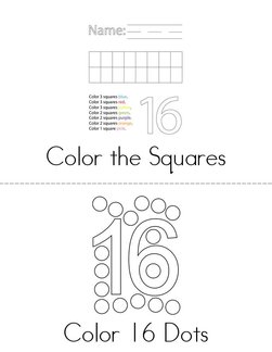 Number 16 Activity Book