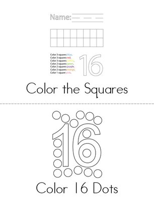 Number 16 Activity Book