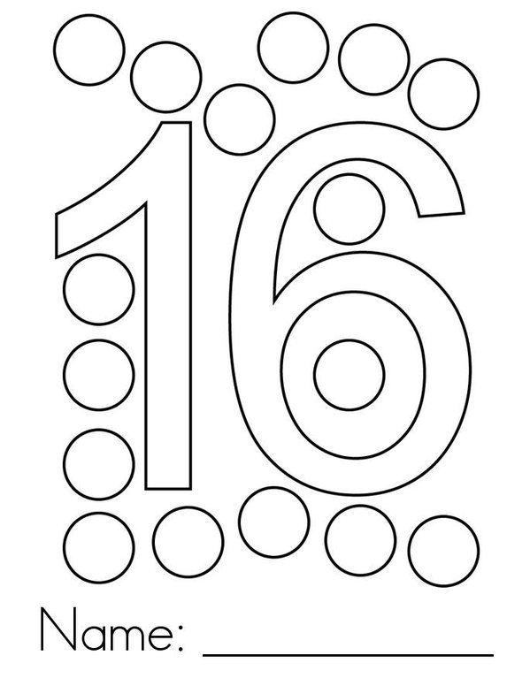 I can count to 16! Mini Book - Sheet 1