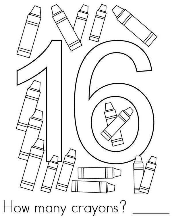I can count to 16! Mini Book - Sheet 2