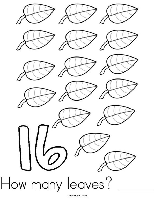 I can count to 16! Mini Book - Sheet 4