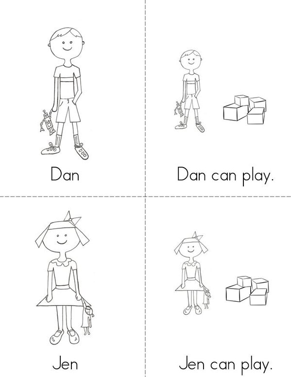 Dan and Jen Mini Book - Sheet 1