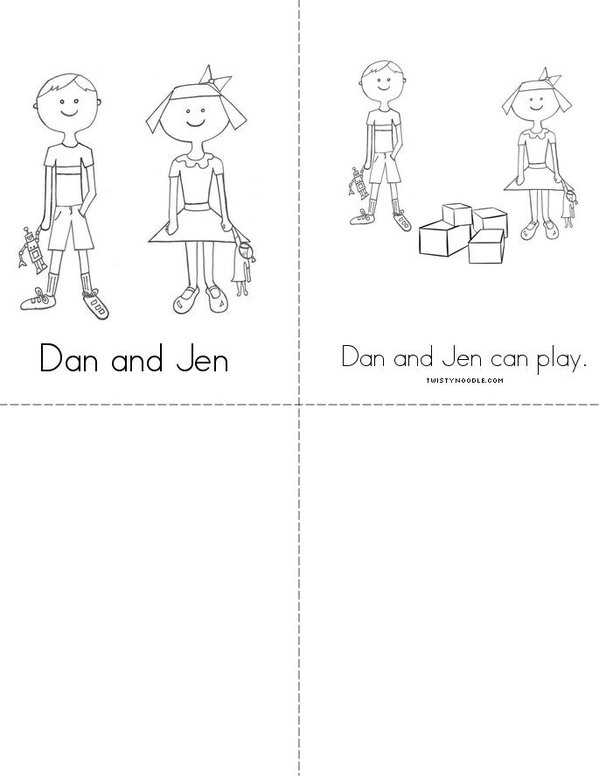Dan and Jen Mini Book - Sheet 2