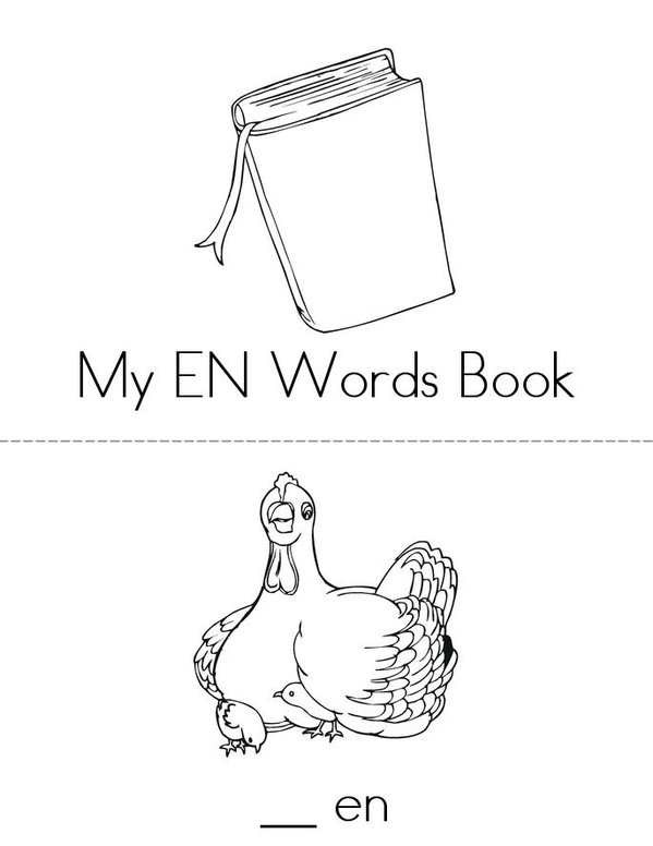 -EN Words Mini Book - Sheet 1