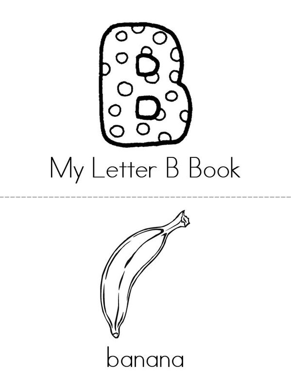 My Letter B Mini Book - Sheet 1