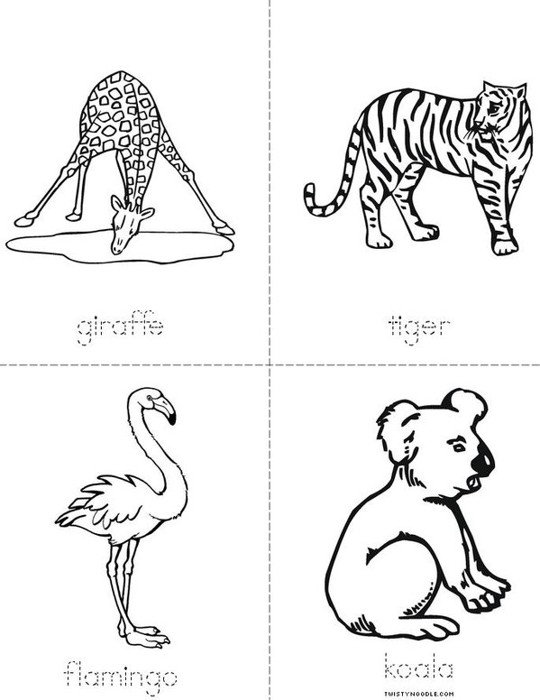 My Zoo Book Mini Book - Sheet 2