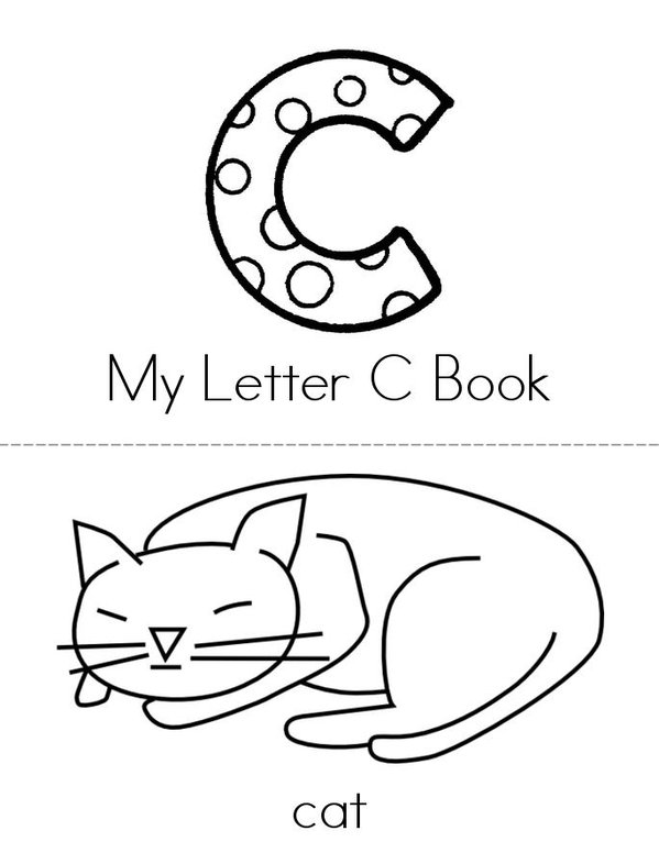 My Letter C Mini Book - Sheet 1