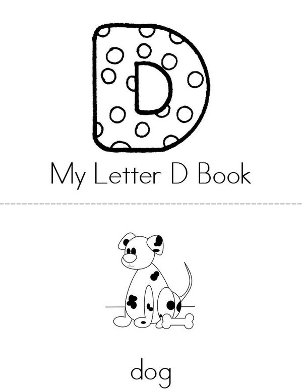 My Letter D Mini Book - Sheet 1