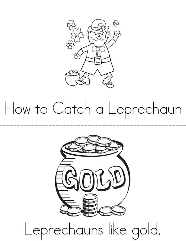 How to catch a Leprechaun Mini Book - Sheet 1