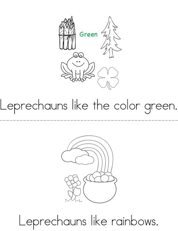 How to catch a Leprechaun Mini Book - Sheet 2