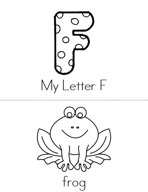 My Letter F Mini Book - Sheet 1