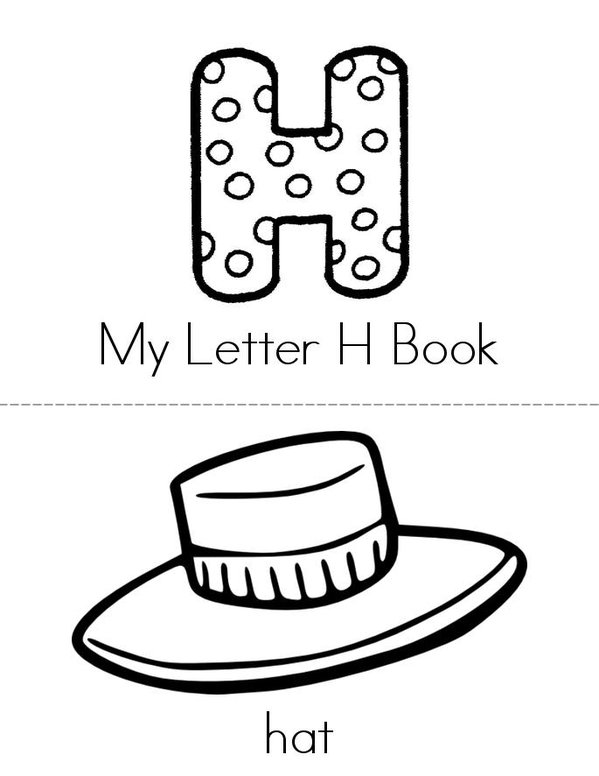 My Letter H Mini Book - Sheet 1