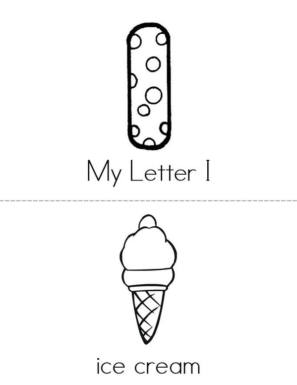 My Letter I Mini Book - Sheet 1