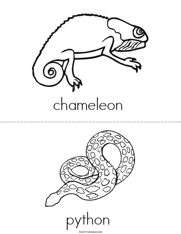 Reptiles  Mini Book - Sheet 2