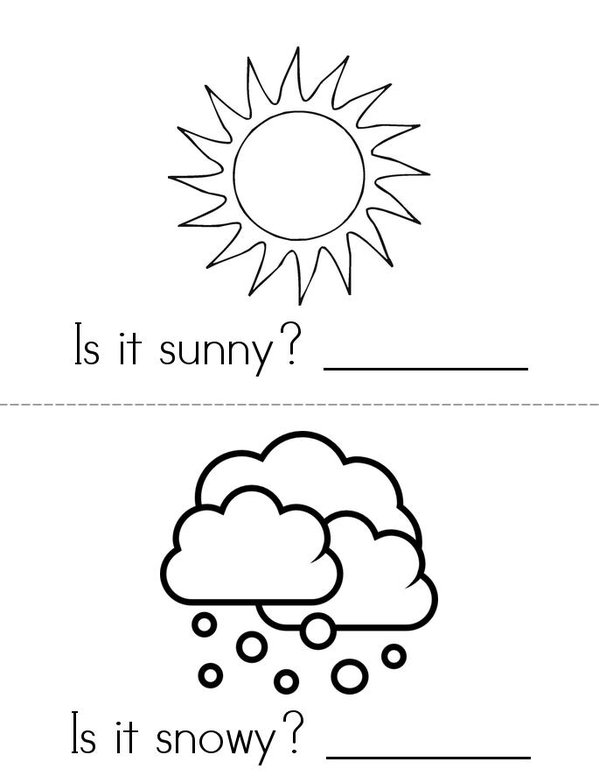 What's the weather? Mini Book - Sheet 2