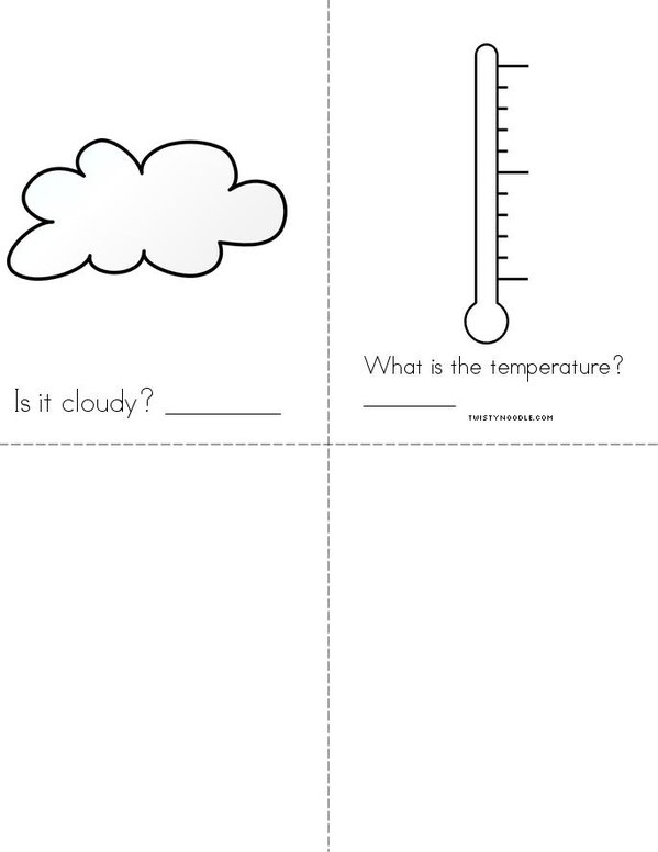 What's the weather? Mini Book - Sheet 2