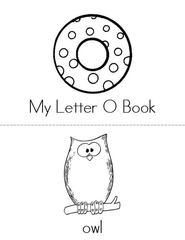 My Letter O Mini Book - Sheet 1