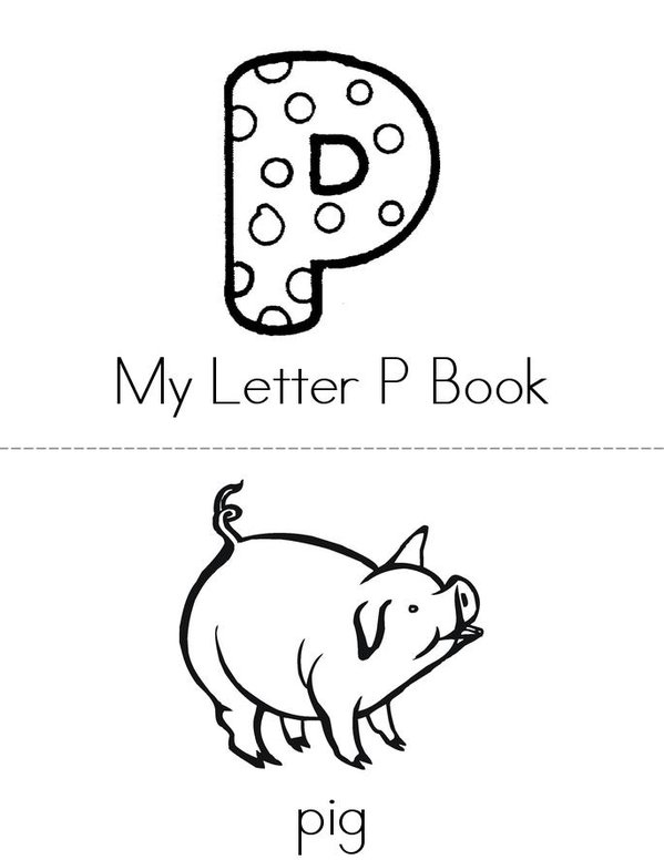 My Letter P Mini Book - Sheet 1