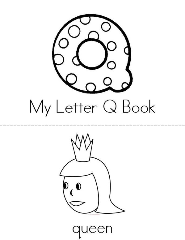 My Letter Q Mini Book - Sheet 1