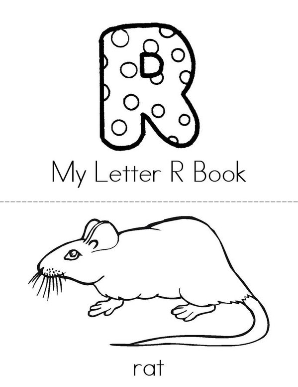 My Letter R Mini Book - Sheet 1