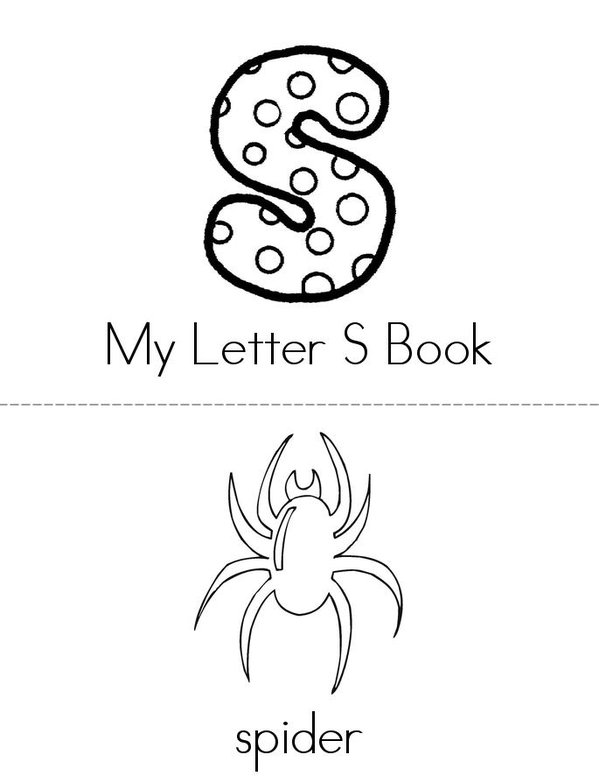 My Letter S Mini Book - Sheet 1