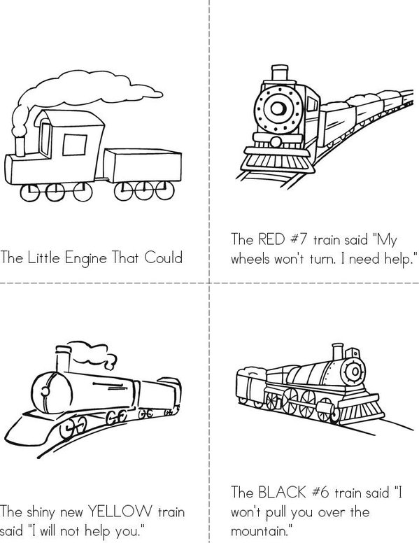 The Little Engine That Could Mini Book - Sheet 1