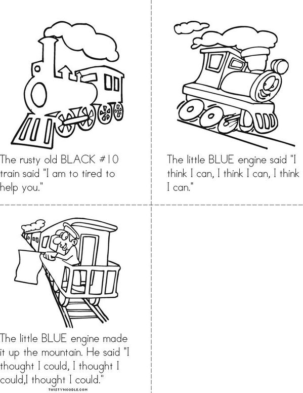 The Little Engine That Could Mini Book - Sheet 2