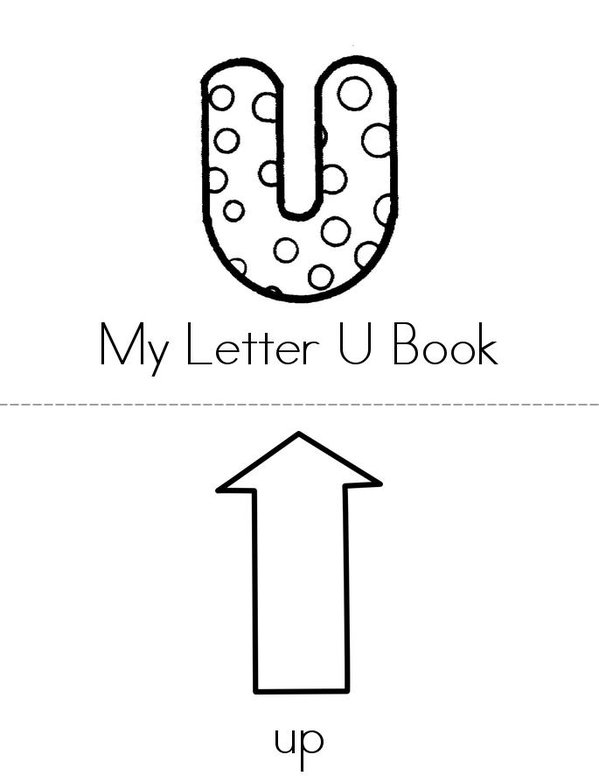 My Letter U Mini Book - Sheet 1