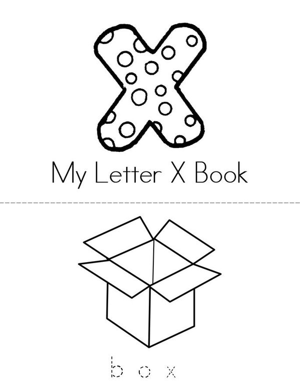 My Letter X Mini Book - Sheet 1